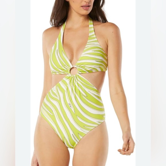 Michael Kors animal print one piece swimsuit size 8 eight NEW NWT - Picture 2 of 9